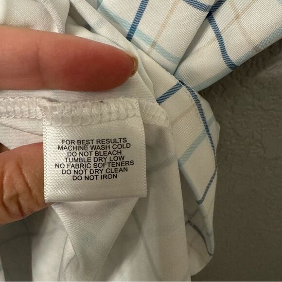 Peter Millar Women’s Plaid Golf Polo Top Sleeveless Collared White Size Small - Picture 4 of 4